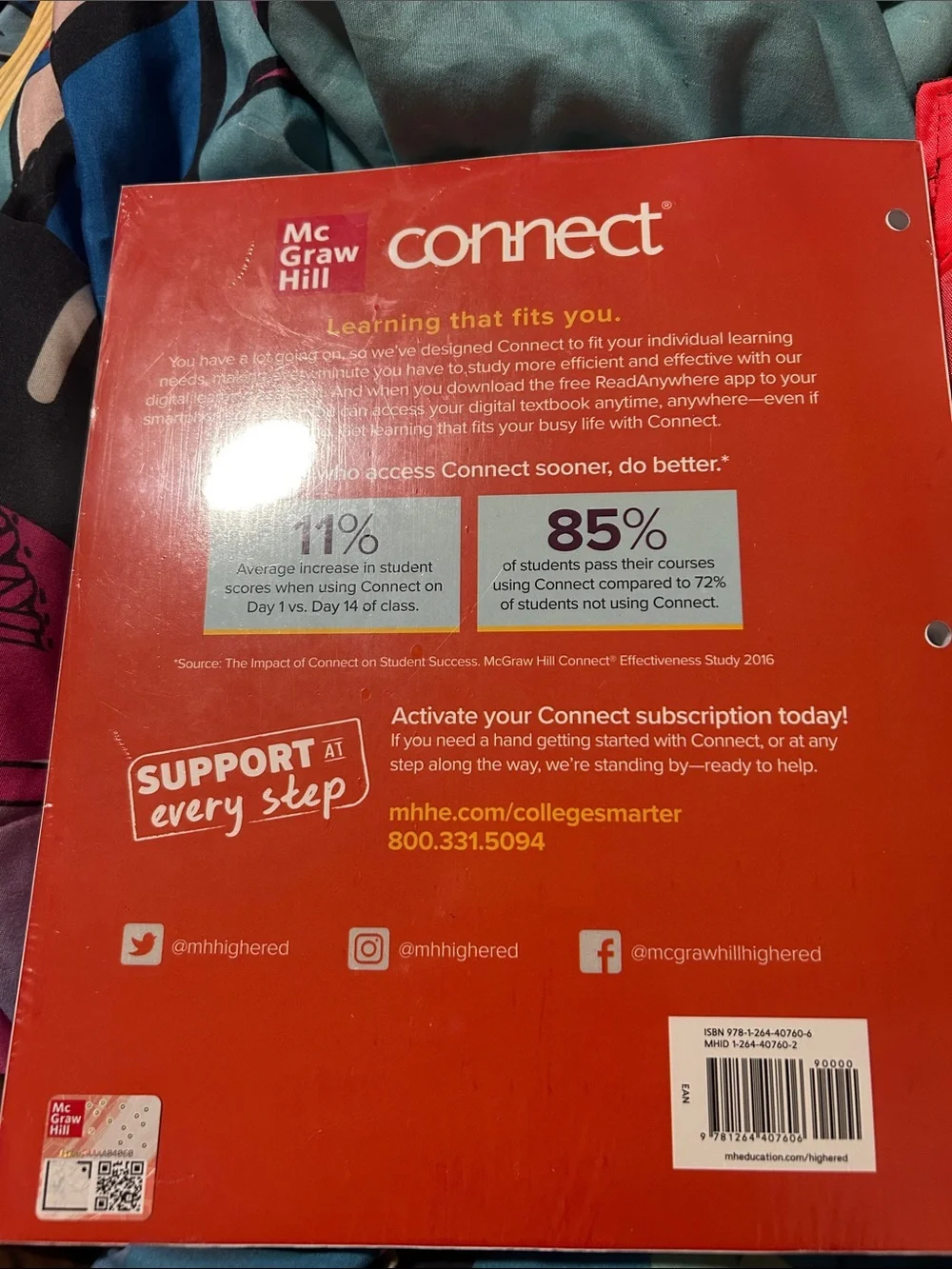 McGraw Hill Human Biology Textbook - Red/Orange Cover